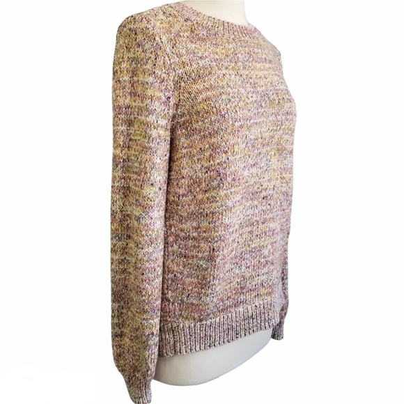 LOFT Rainbow Flecked Crew Neck Sweater Size S - Picture 3 of 9
